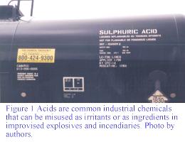 Figure 1:  Freight car carrying sulphuric acid