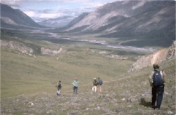 hiking on the tundra