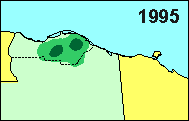 Porcupine Caribou 
herd calving locations, 1995