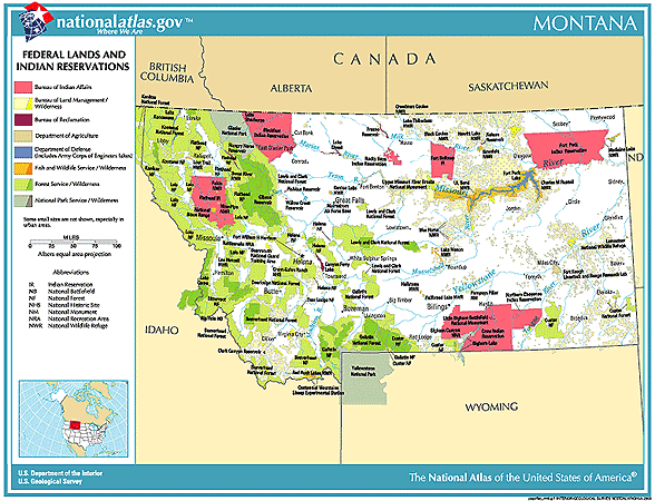 Free Maps of Native American Indian Reservation in U.S. States