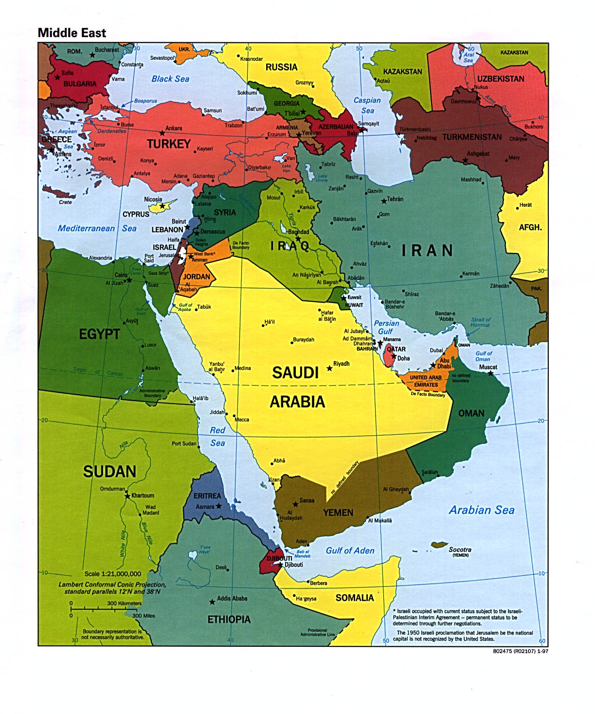 Download Free Middle East Region Maps