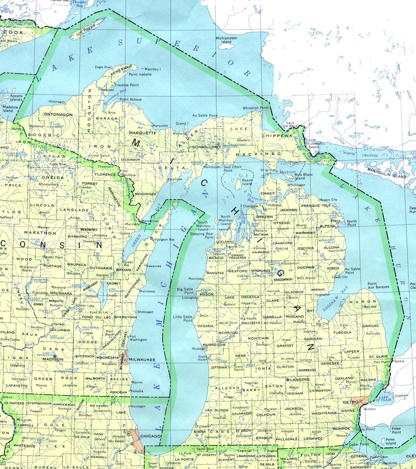 Download Free Michigan Maps
