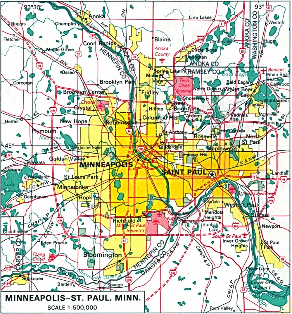 St. Paul Map, Minnesota - GIS Geography