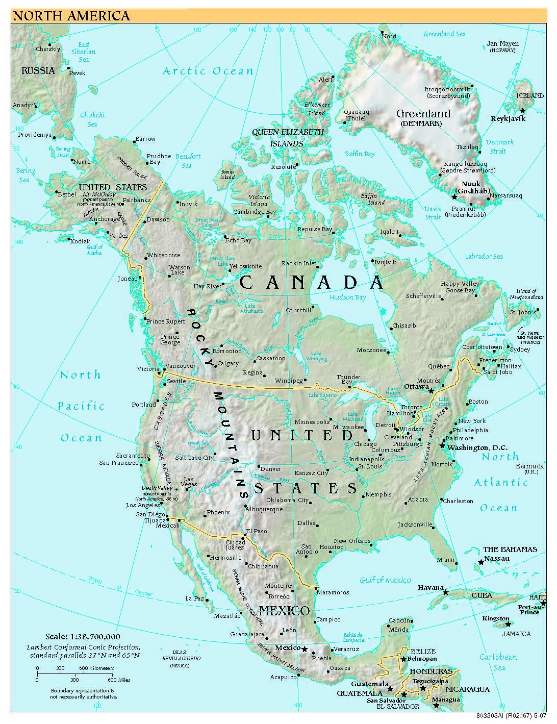 North america карта