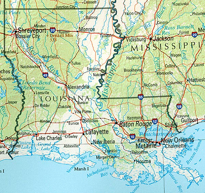 Louisiana reference map download