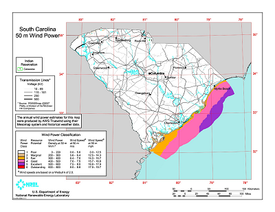 Download Free South Carolina Wind Energy Maps